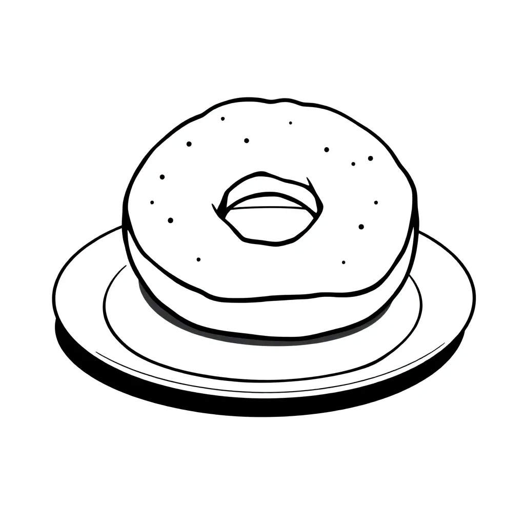 Donut coloring page