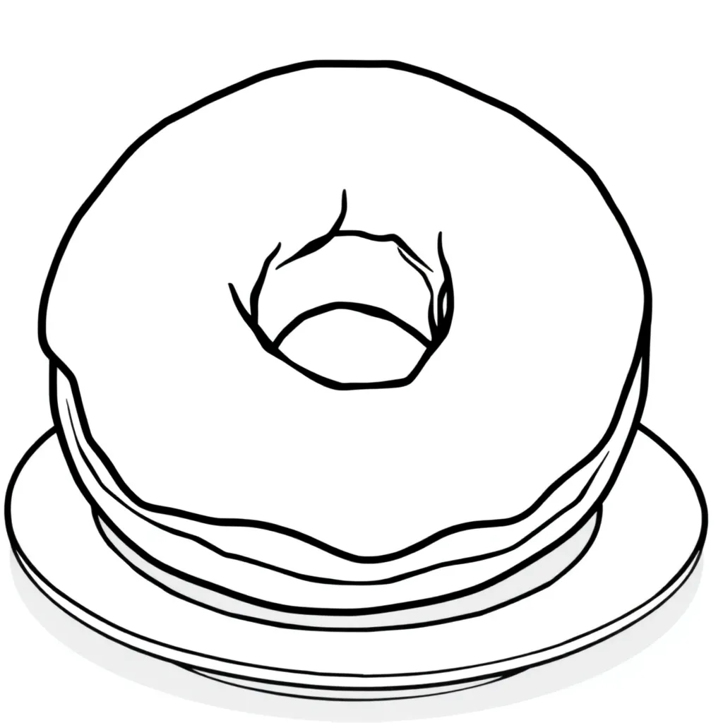 Donut coloring page