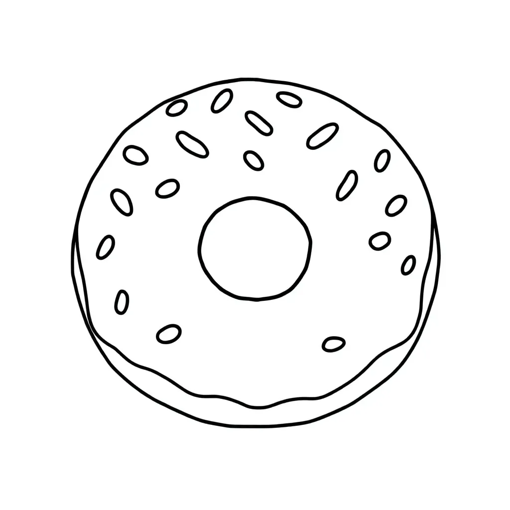 Donut coloring page