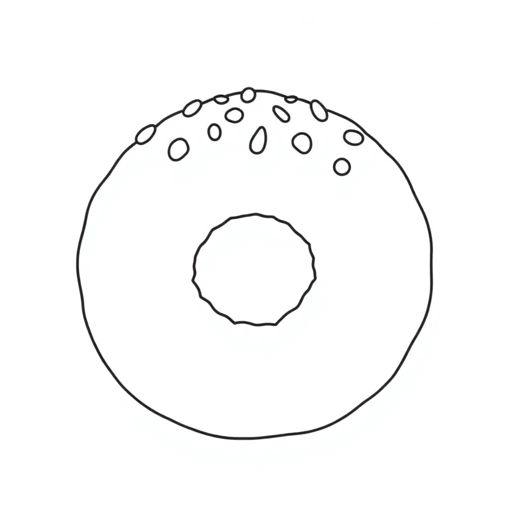 Donut coloring page