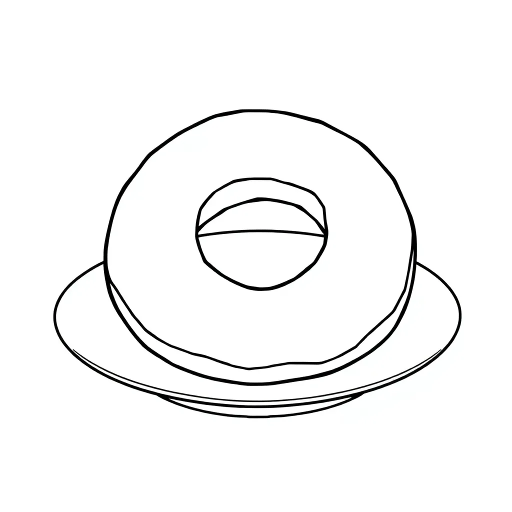 Donut coloring page