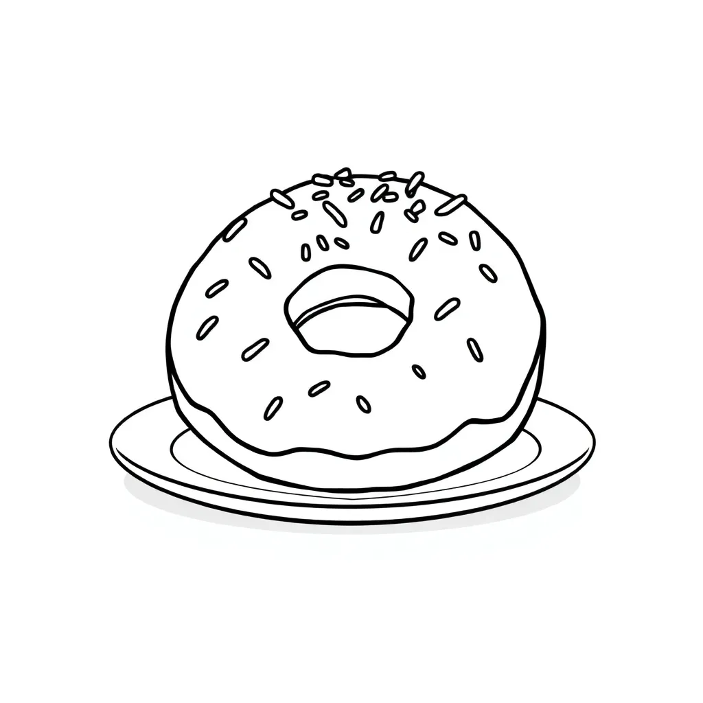 Donut coloring page