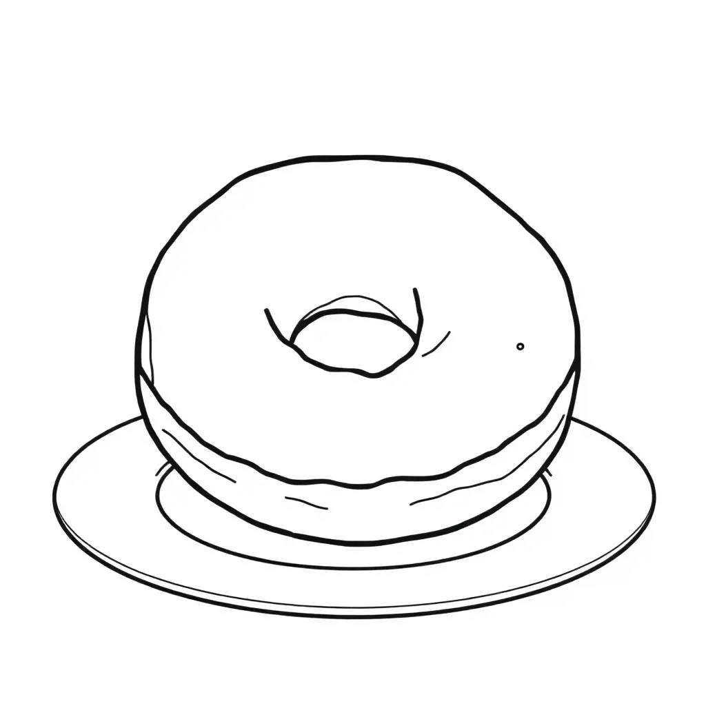 Donut coloring page