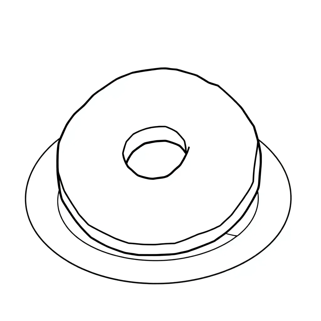 Donut coloring page