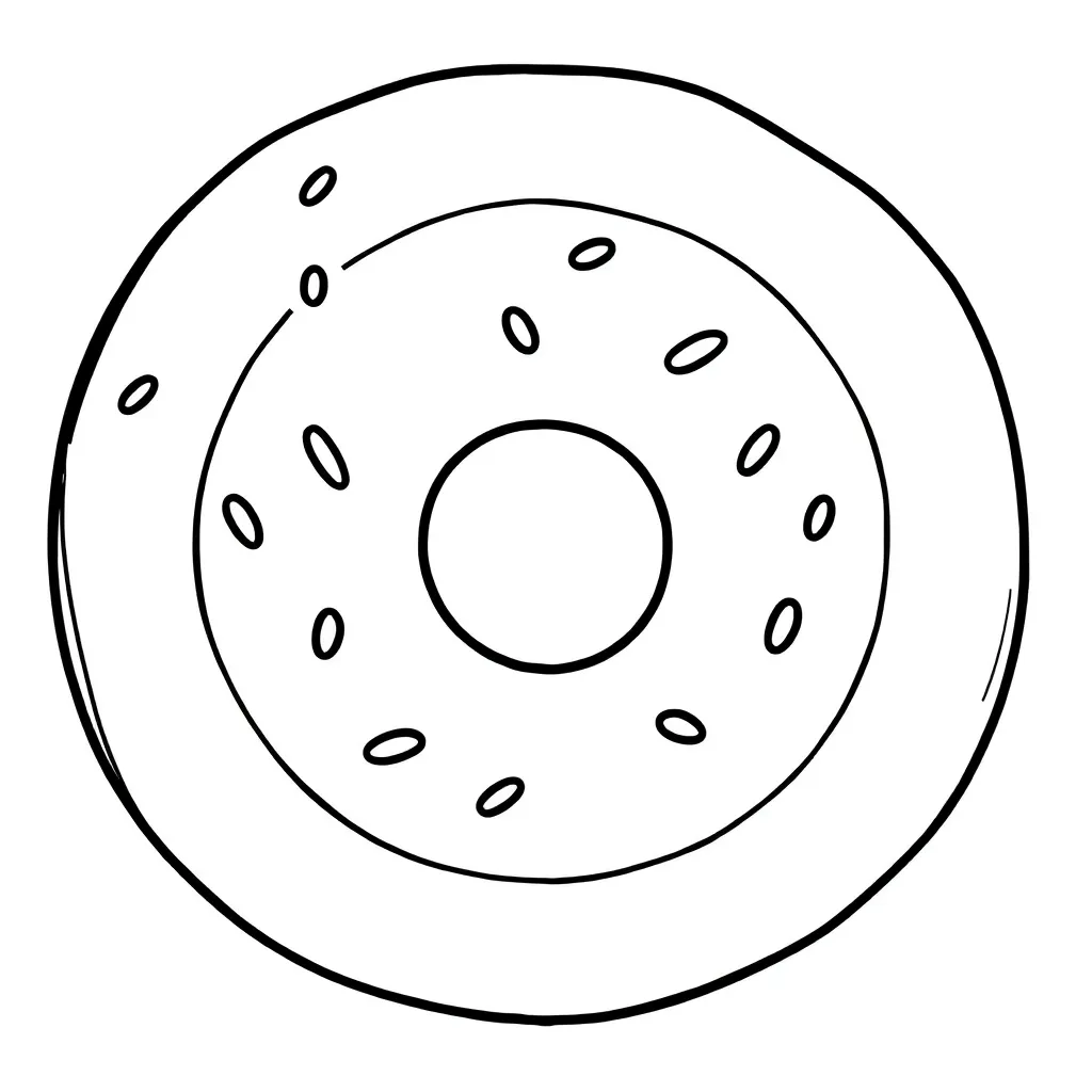 Donut coloring page