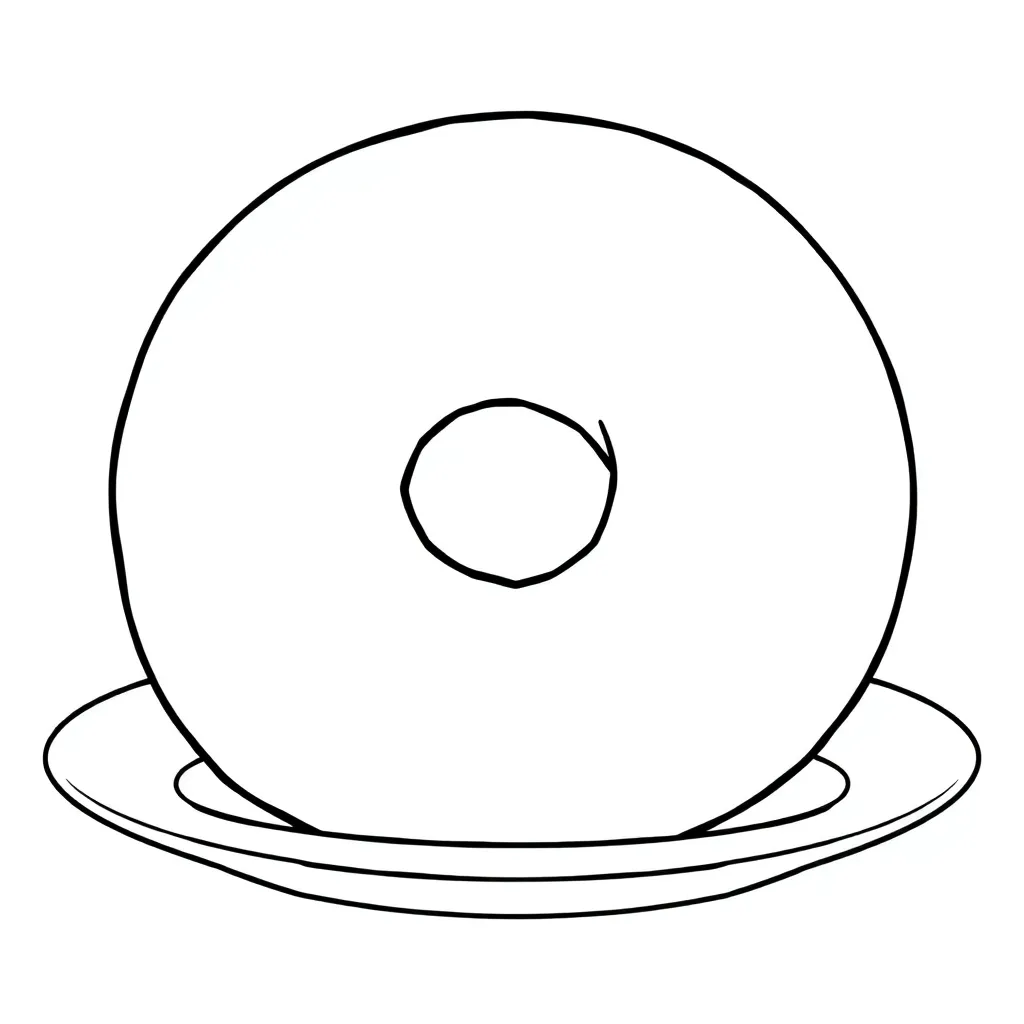 Donut coloring page