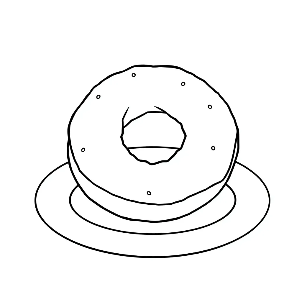 Donut coloring page