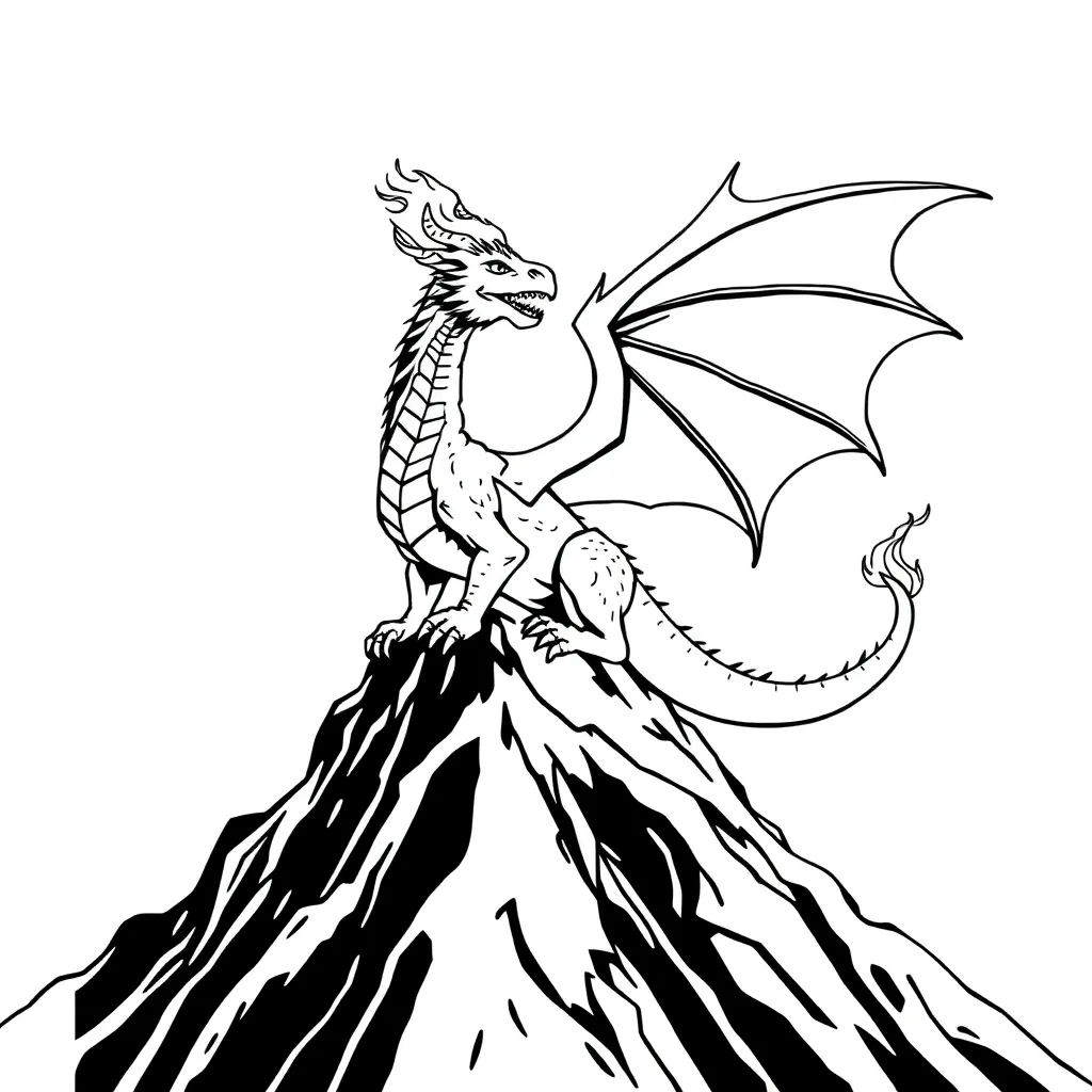 Dragon coloring page
