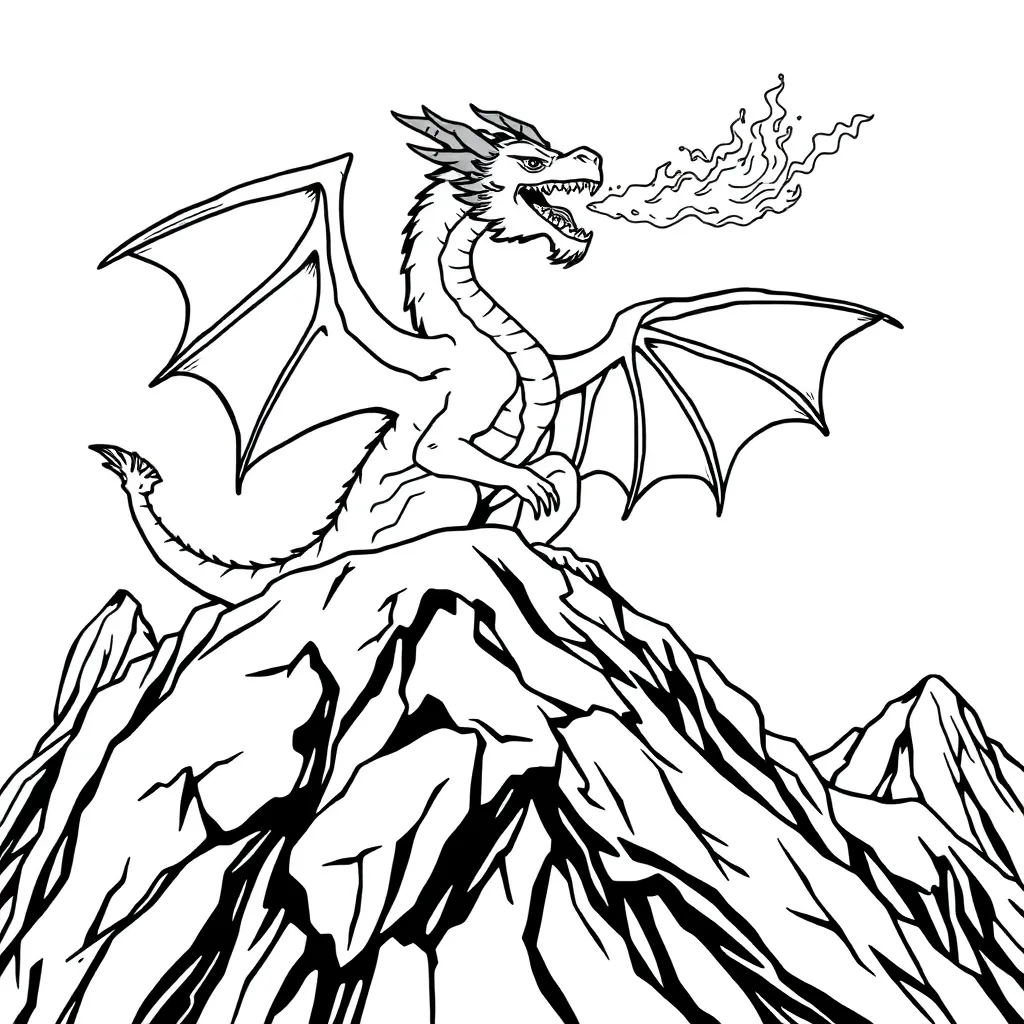 Dragon coloring page