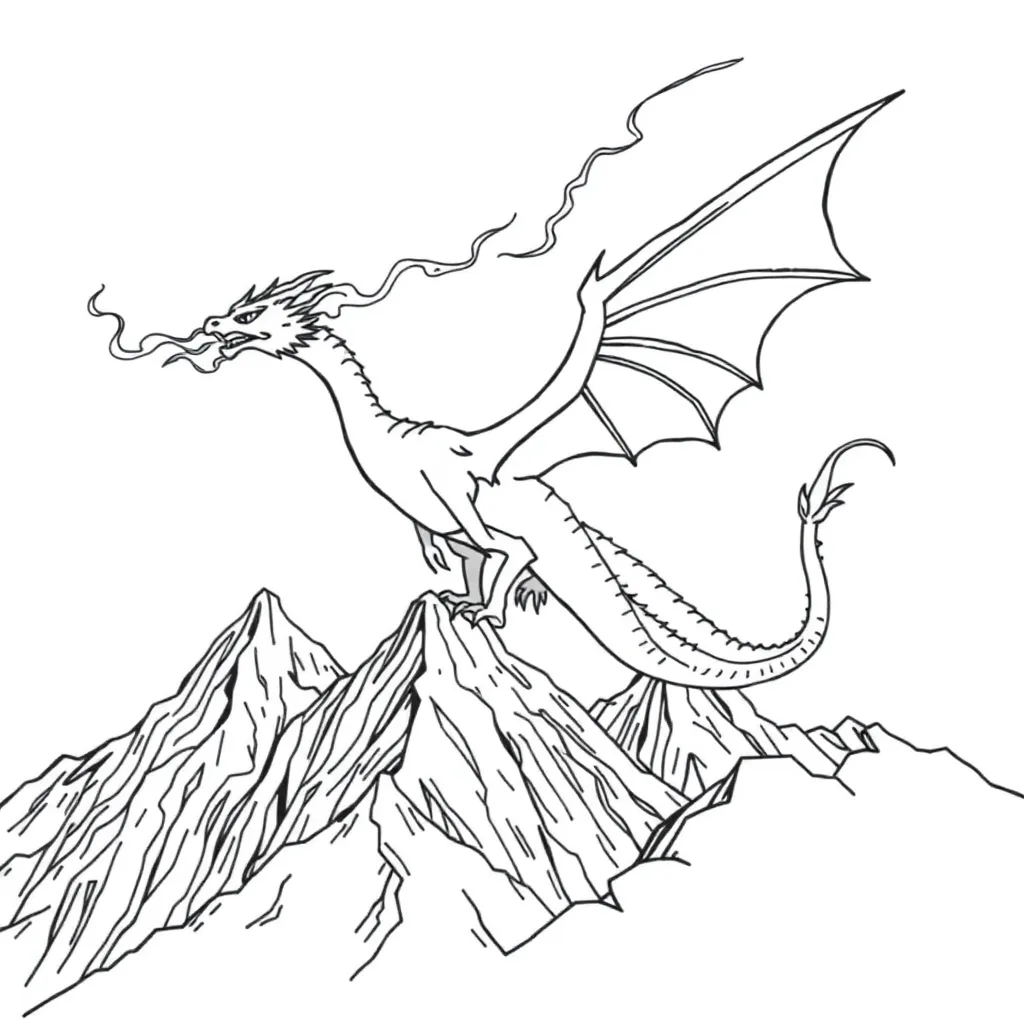 Dragon coloring page