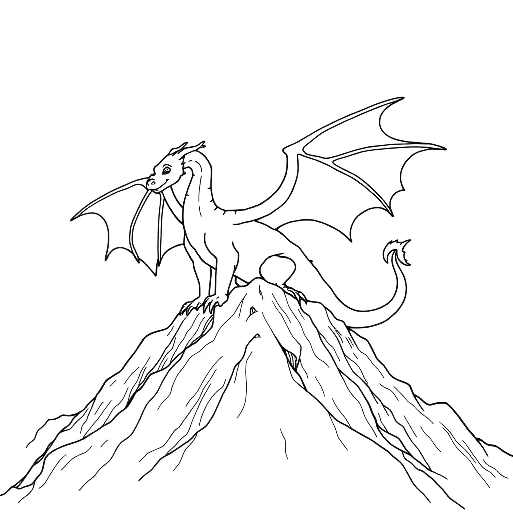 Dragon coloring page