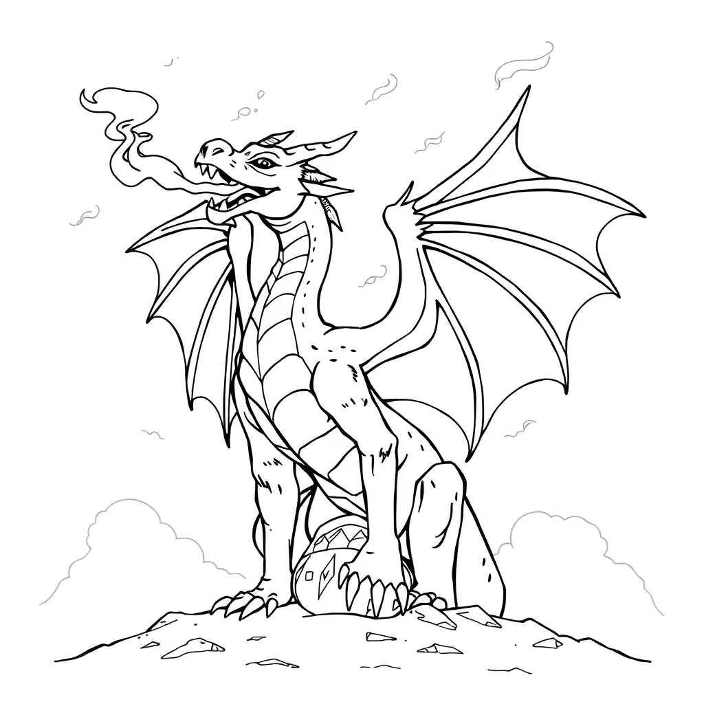 Dragon coloring page