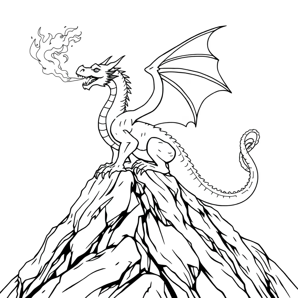 Dragon coloring page
