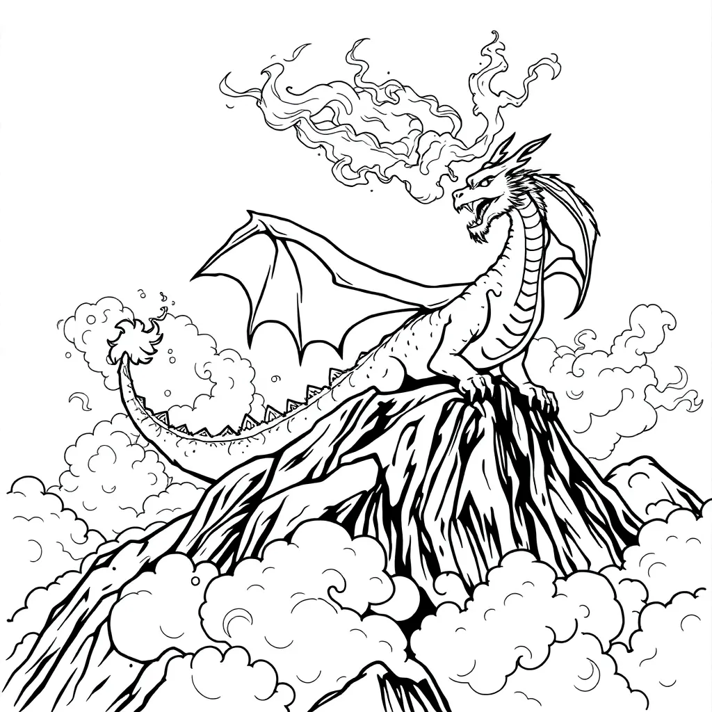 Dragon coloring page