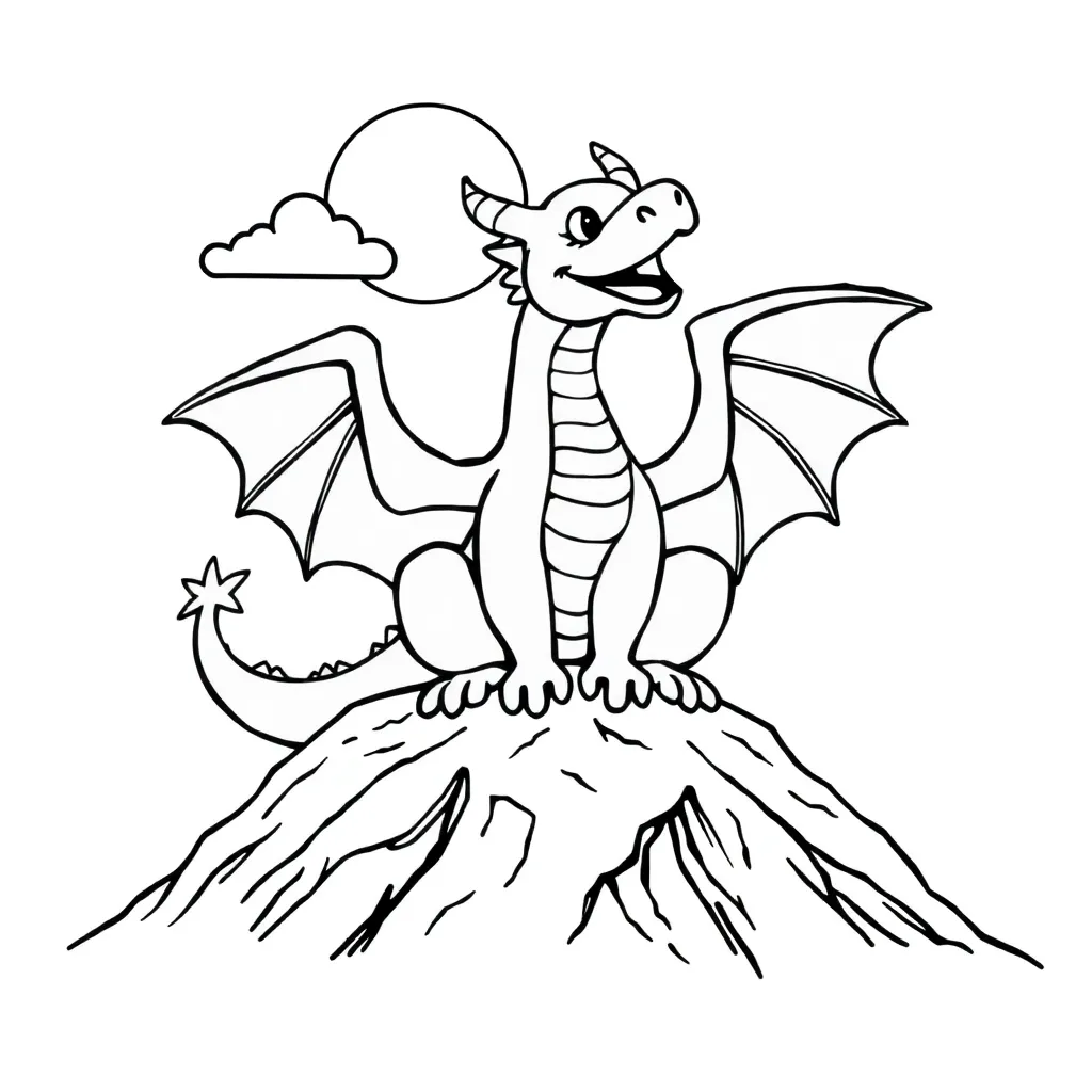 Dragon coloring page