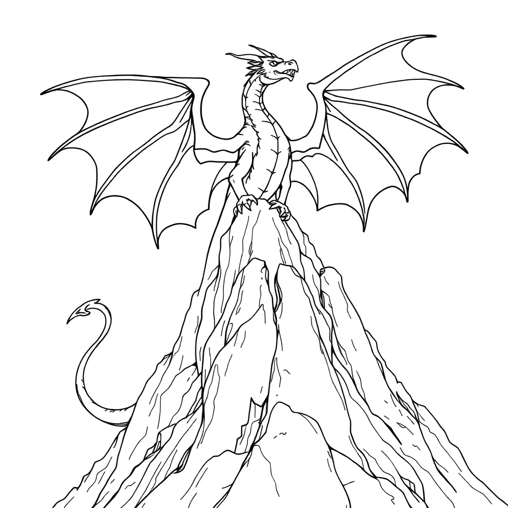 Dragon coloring page