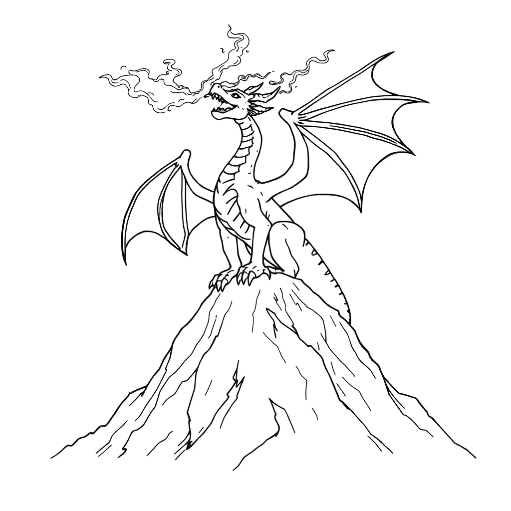 Dragon coloring page