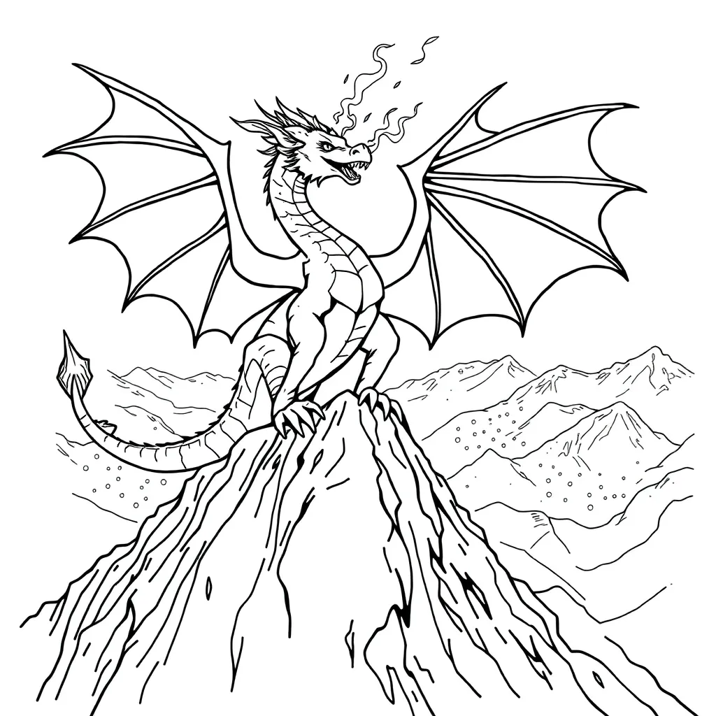 Dragon coloring page