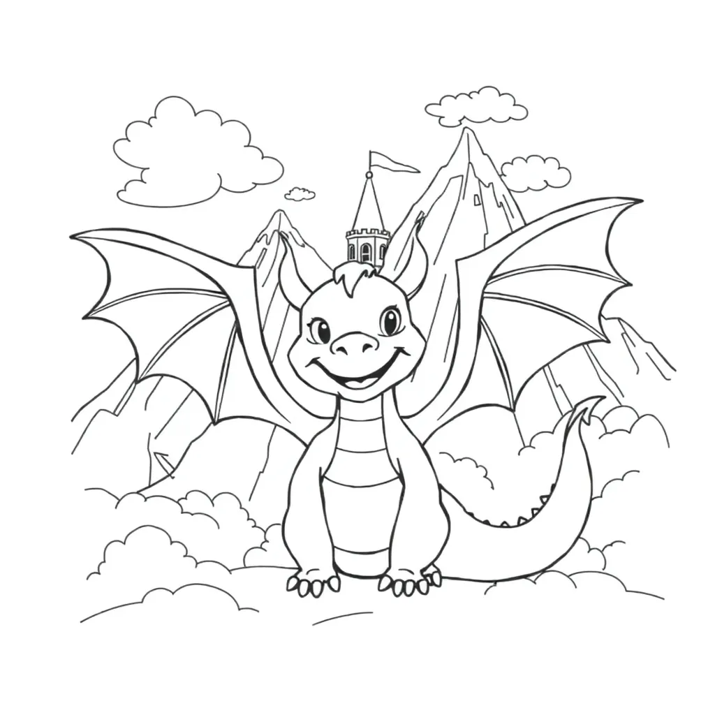 Dragon coloring page