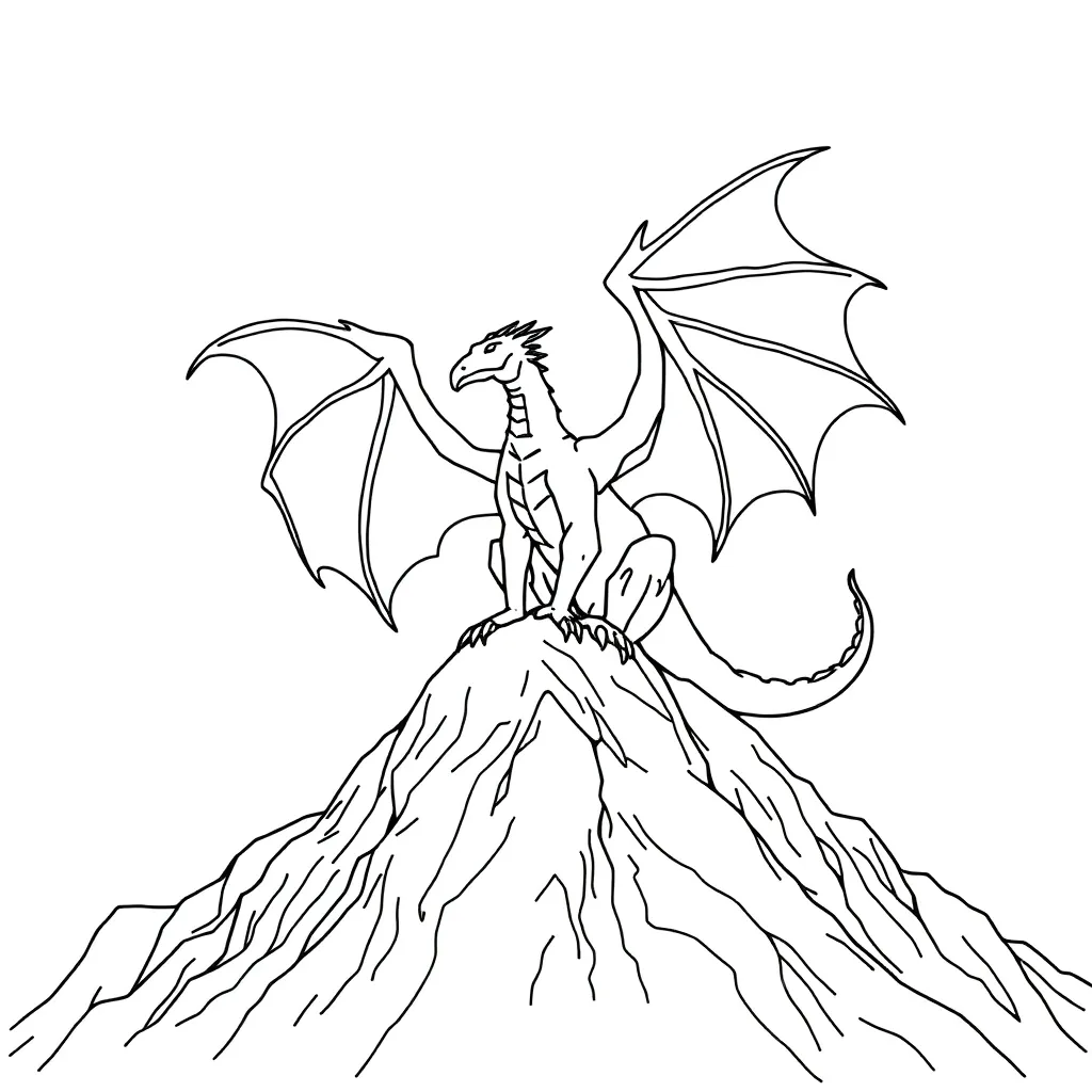 Dragon coloring page
