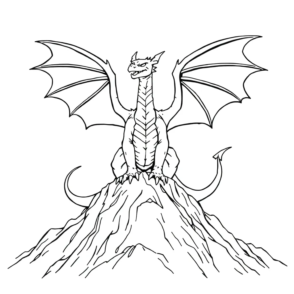 Dragon coloring page
