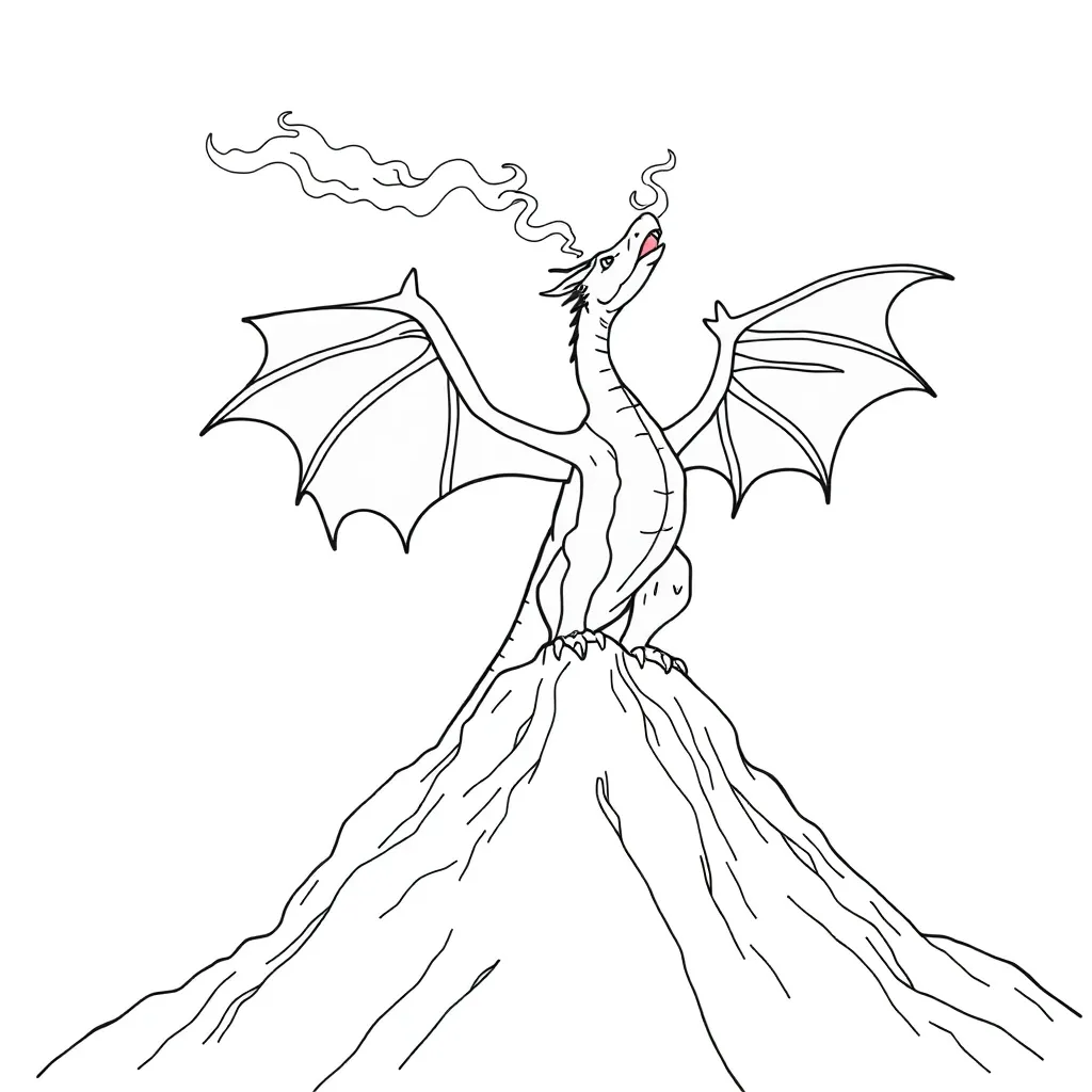 Dragon coloring page