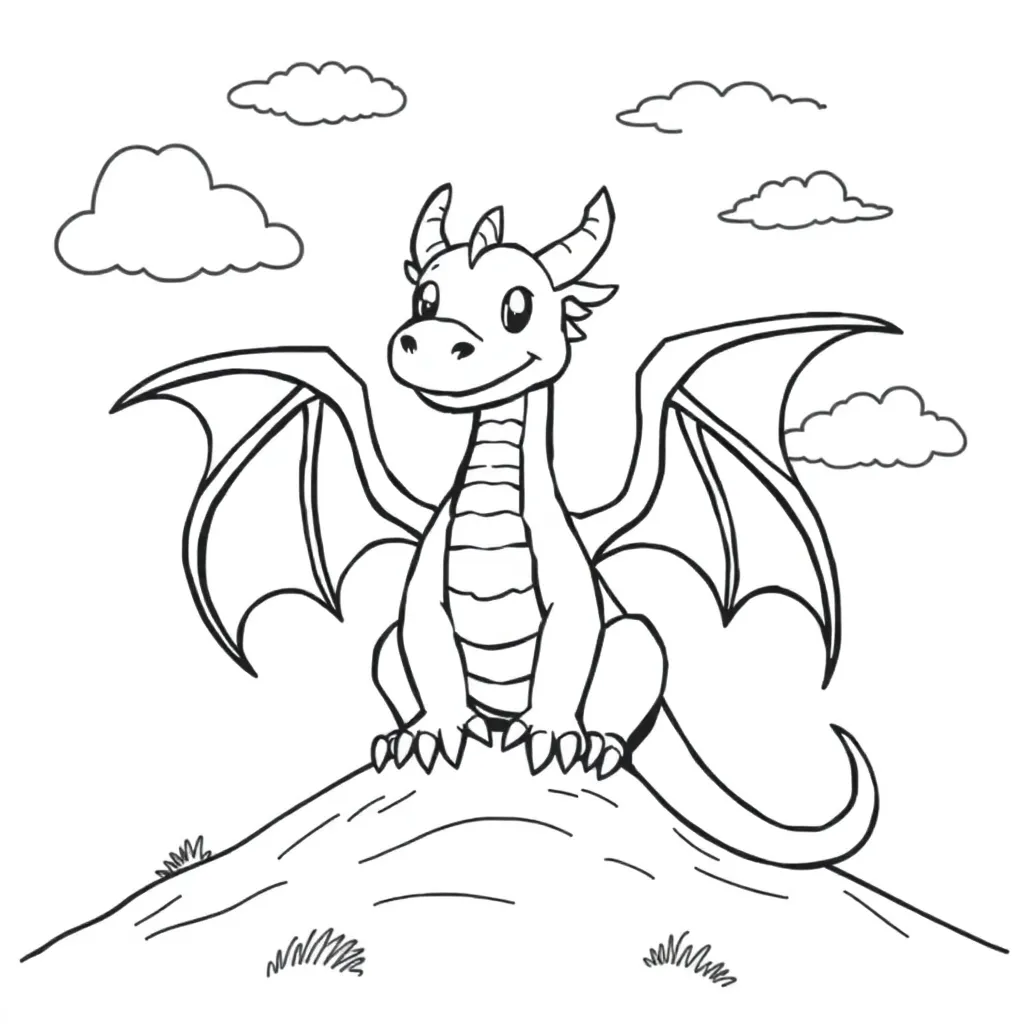 Dragon coloring page