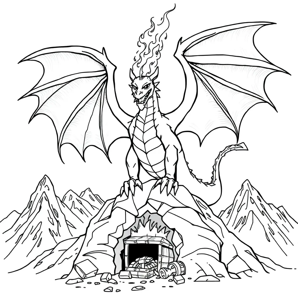 Dragon coloring page