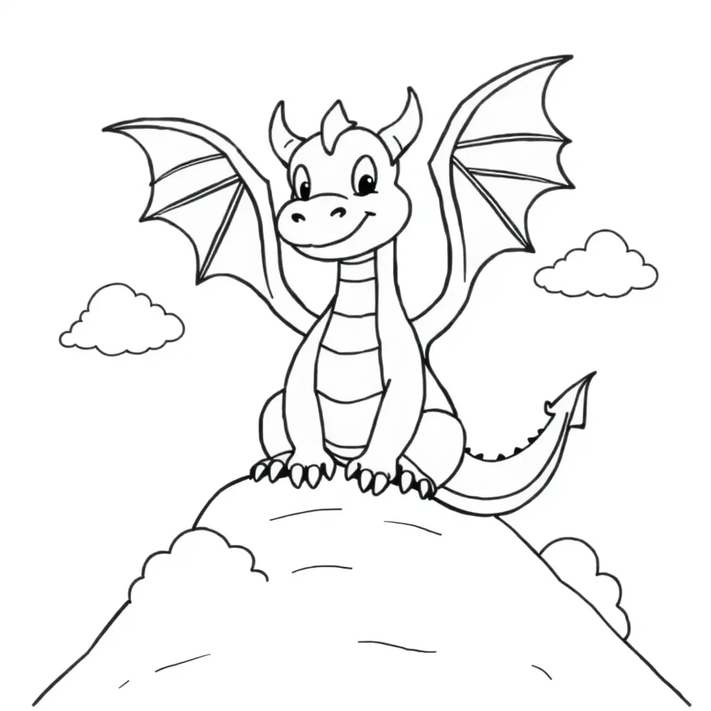 Dragon coloring page