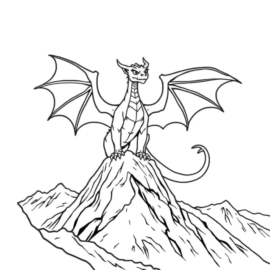 Dragon coloring page
