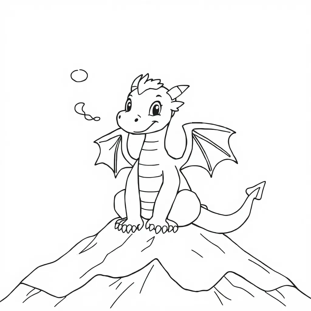 Dragon coloring page