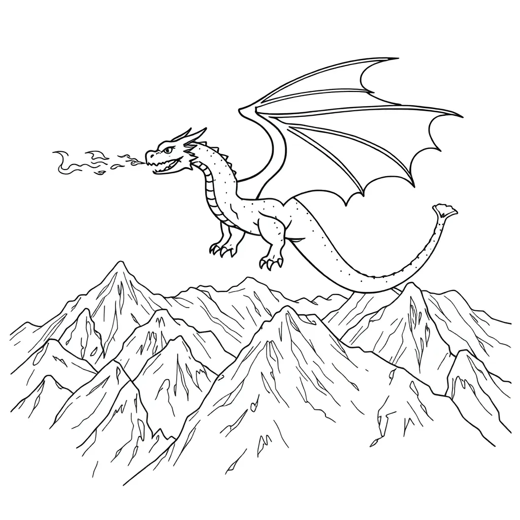 Dragon coloring page
