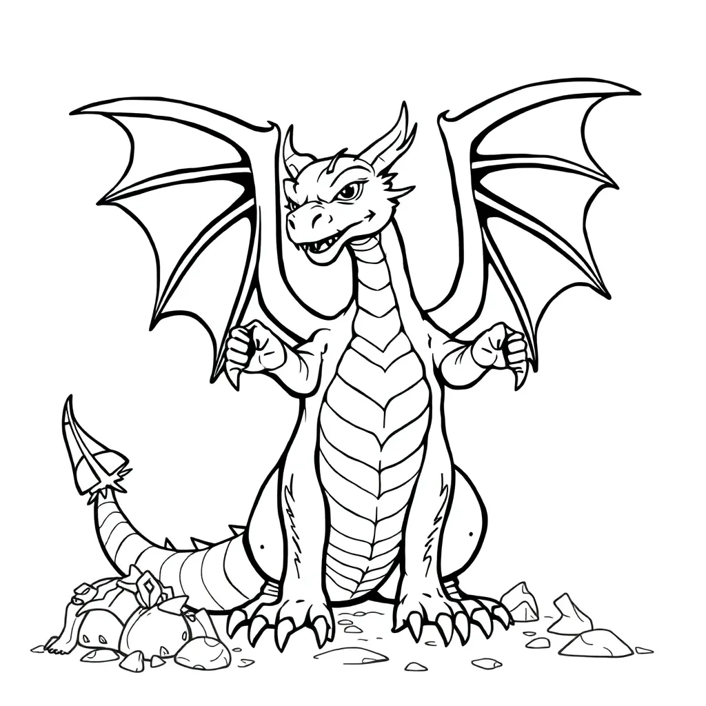 Dragon coloring page