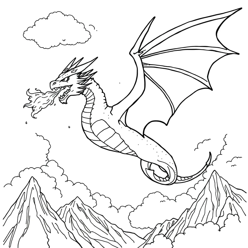 Dragon coloring page