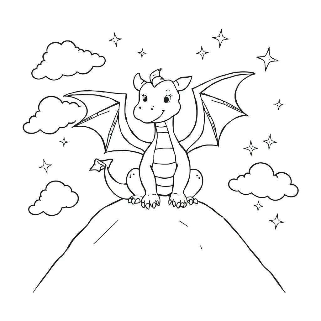 Dragon coloring page