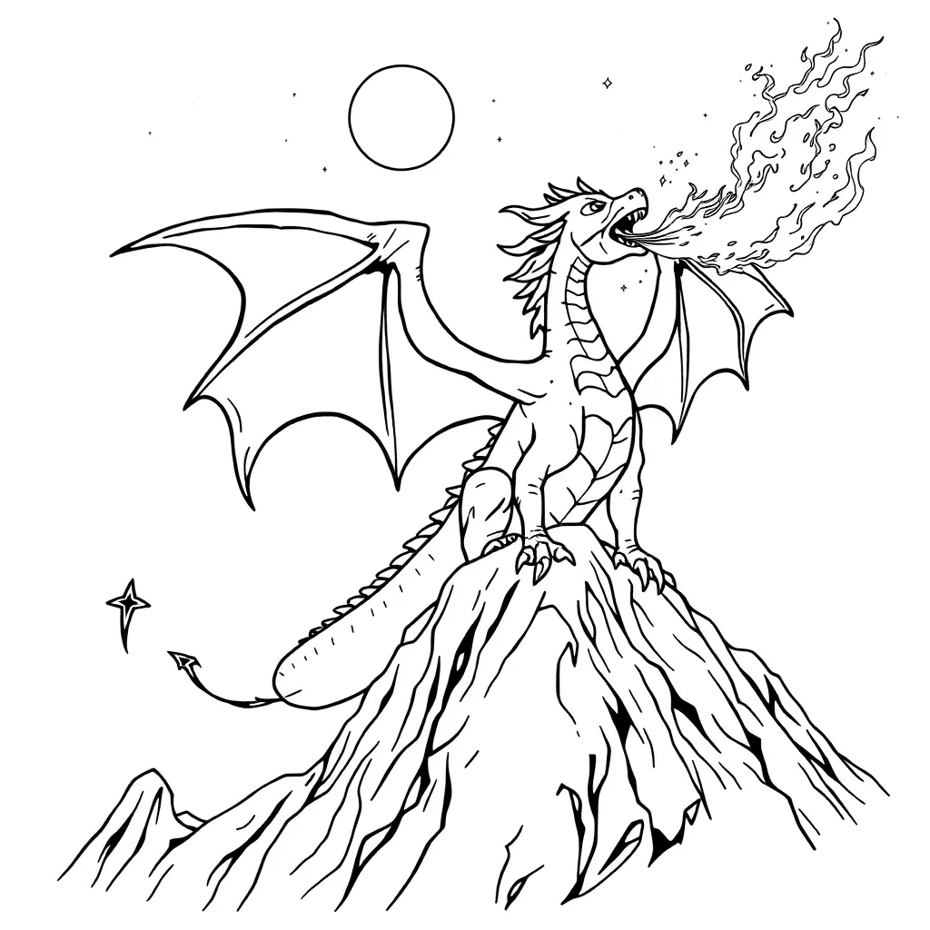 Dragon coloring page