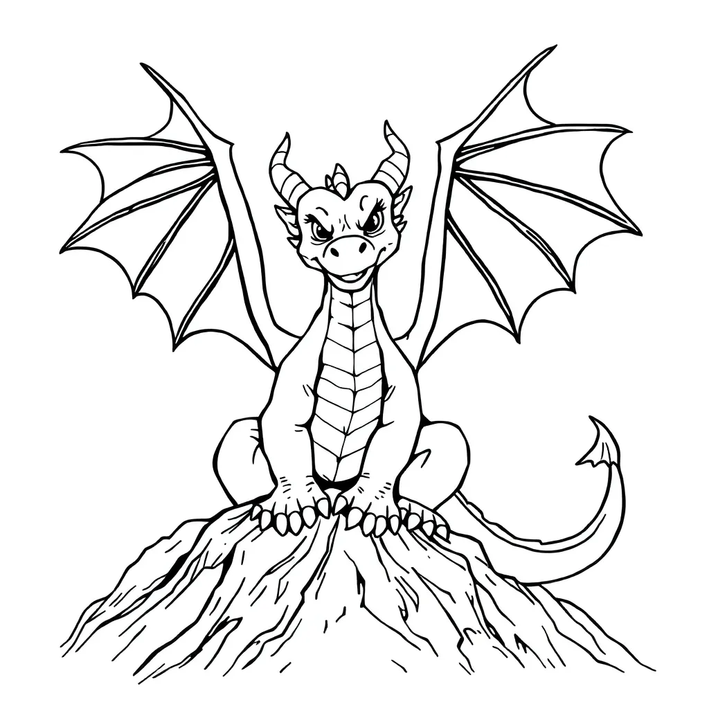 Dragon coloring page