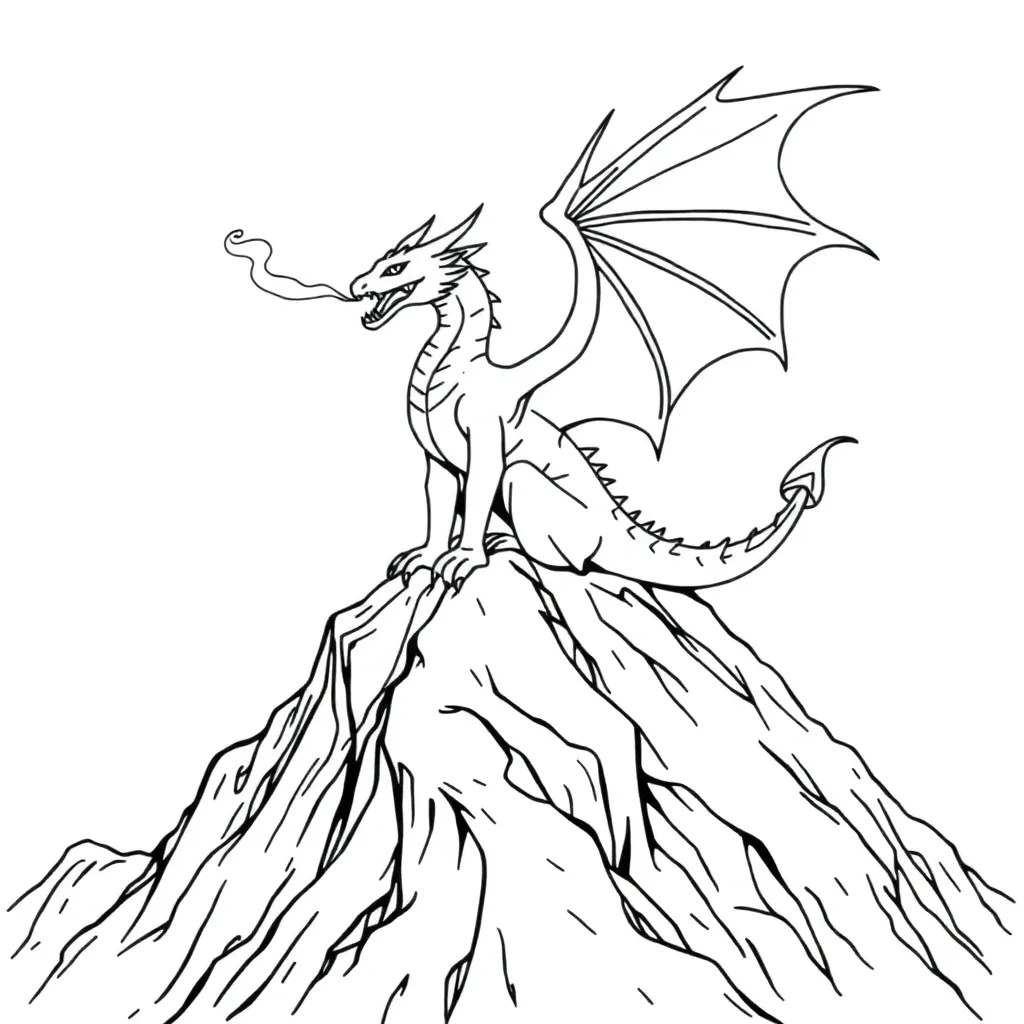Dragon coloring page