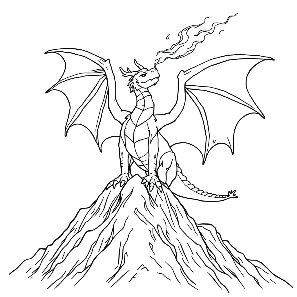 Dragon coloring page
