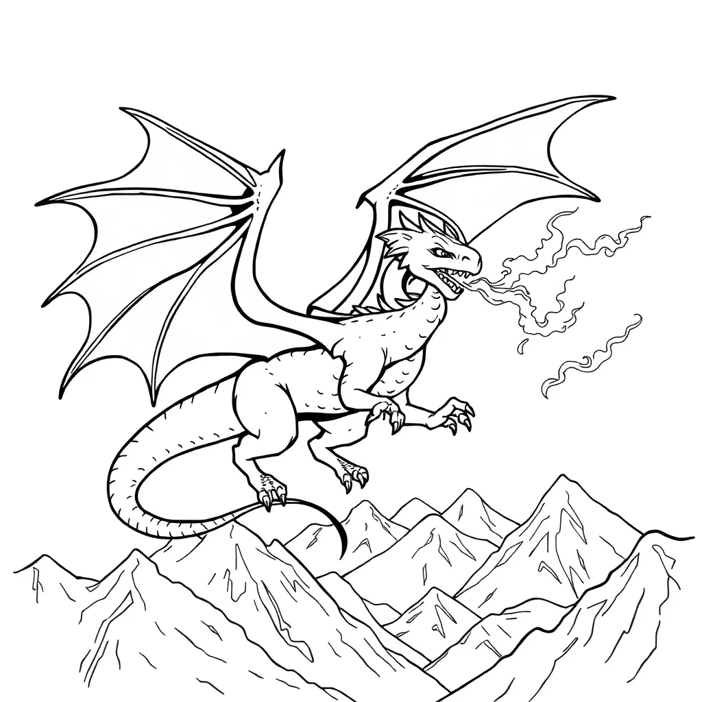 Dragon coloring page