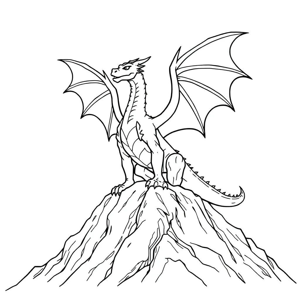 Dragon coloring page