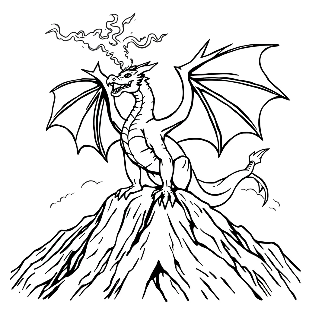 Dragon coloring page