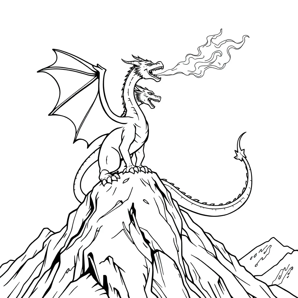 Dragon coloring page