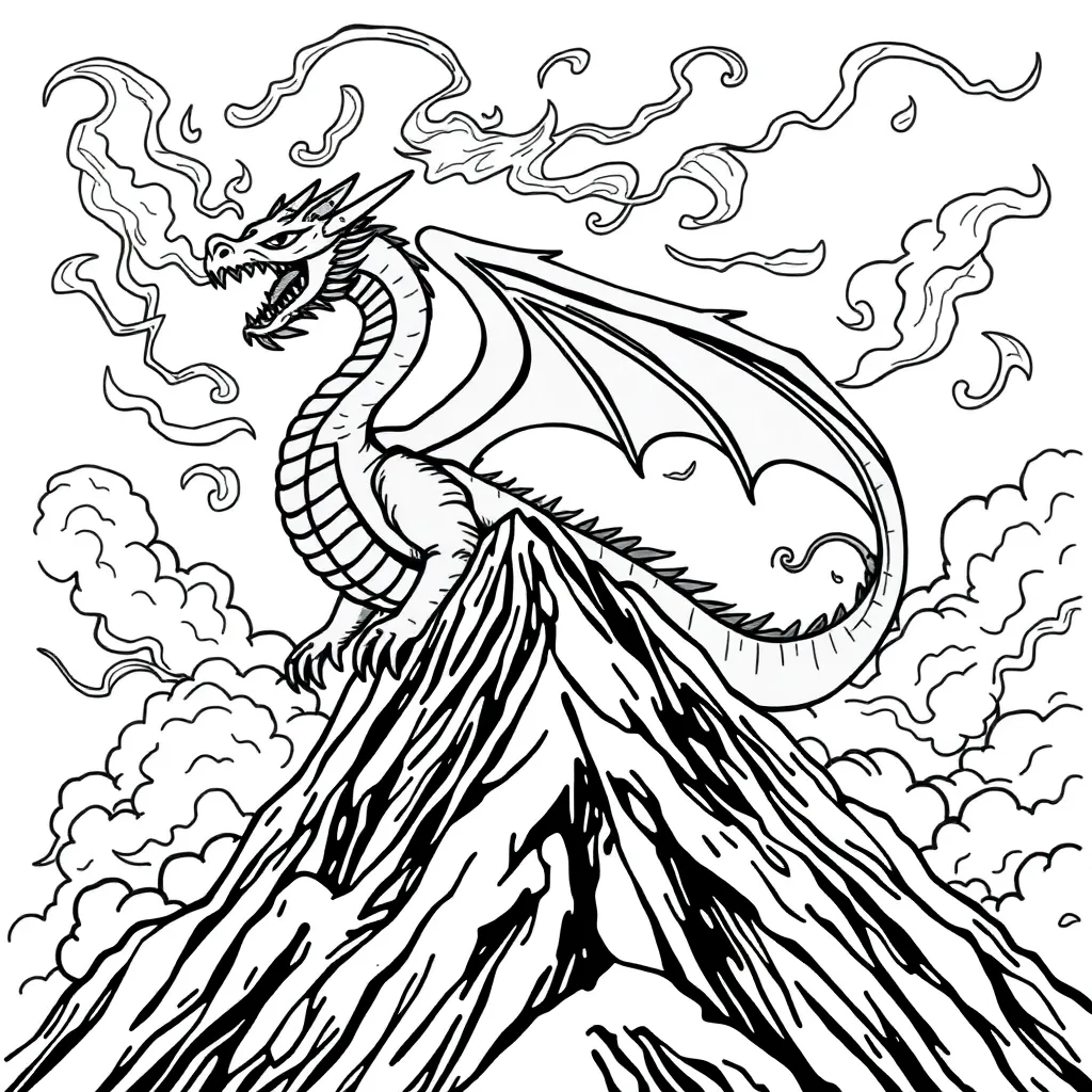 Dragon coloring page