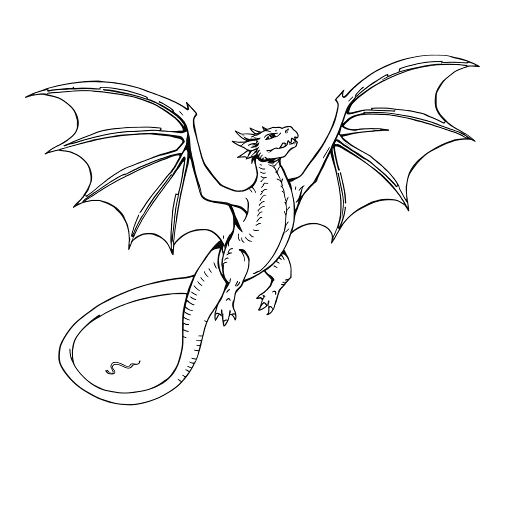 Dragon coloring page
