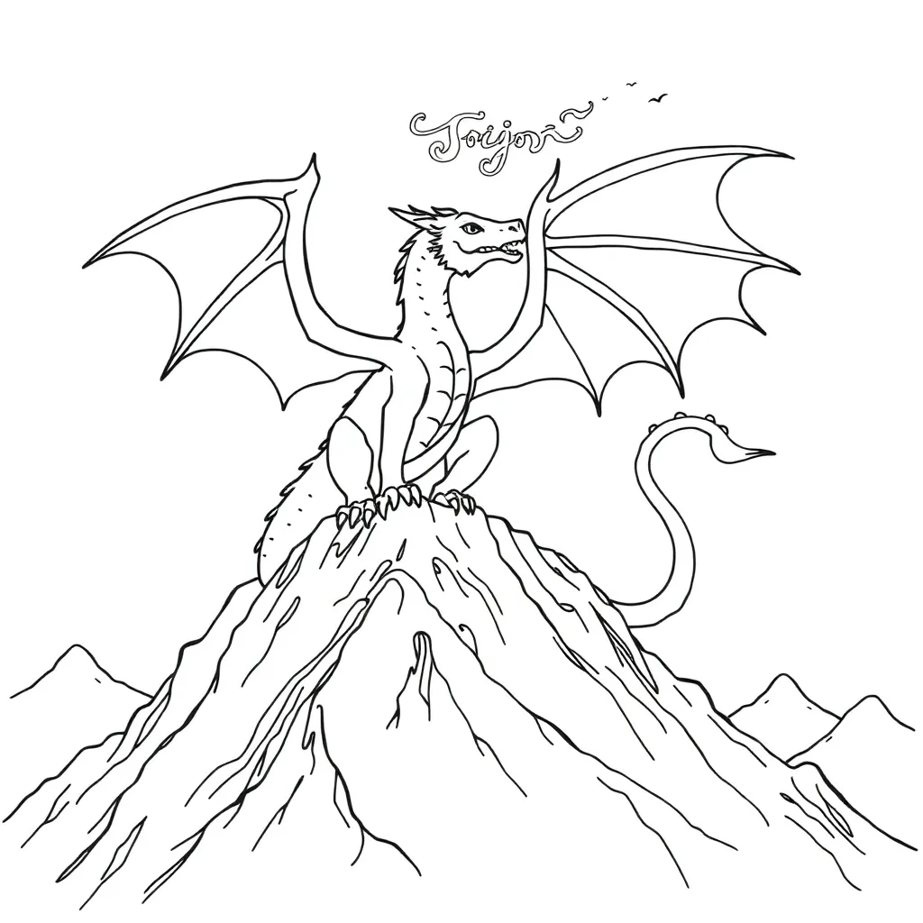 Dragon coloring page