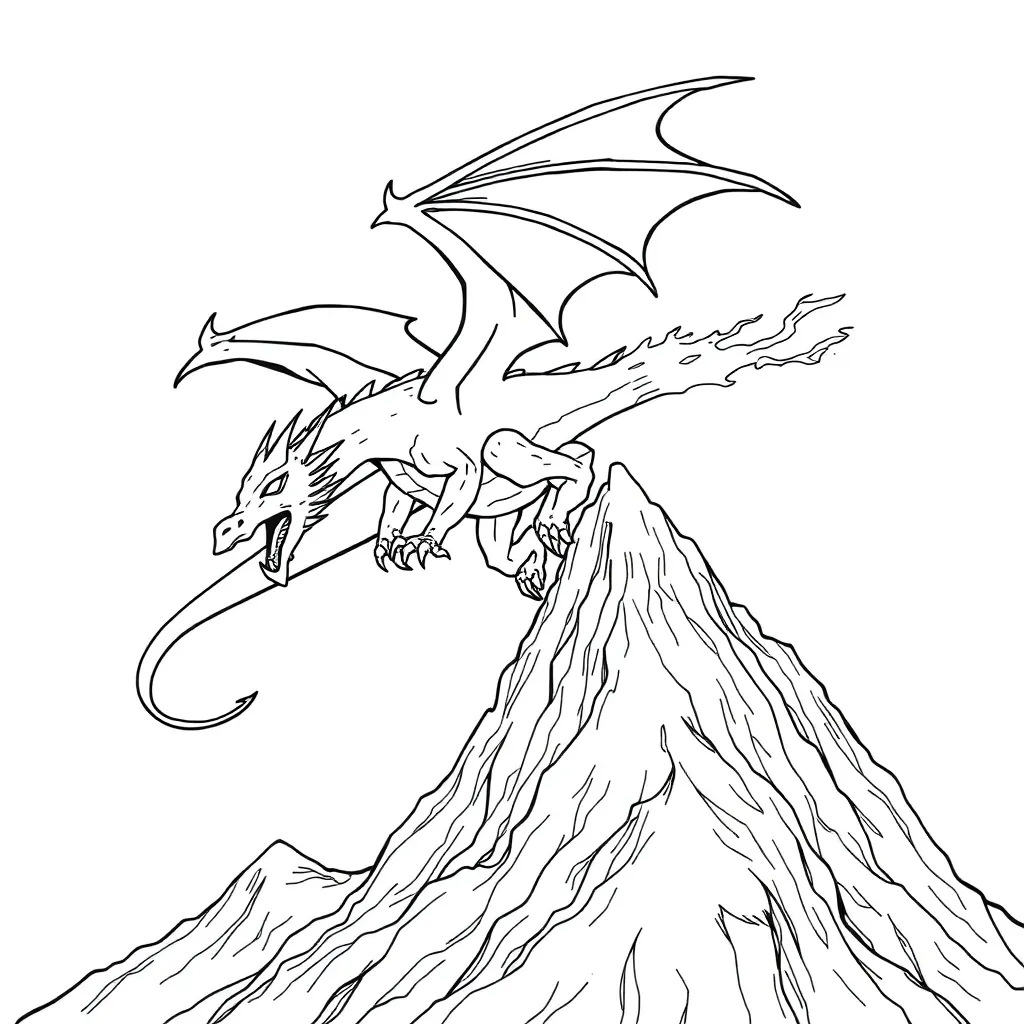 Dragon coloring page
