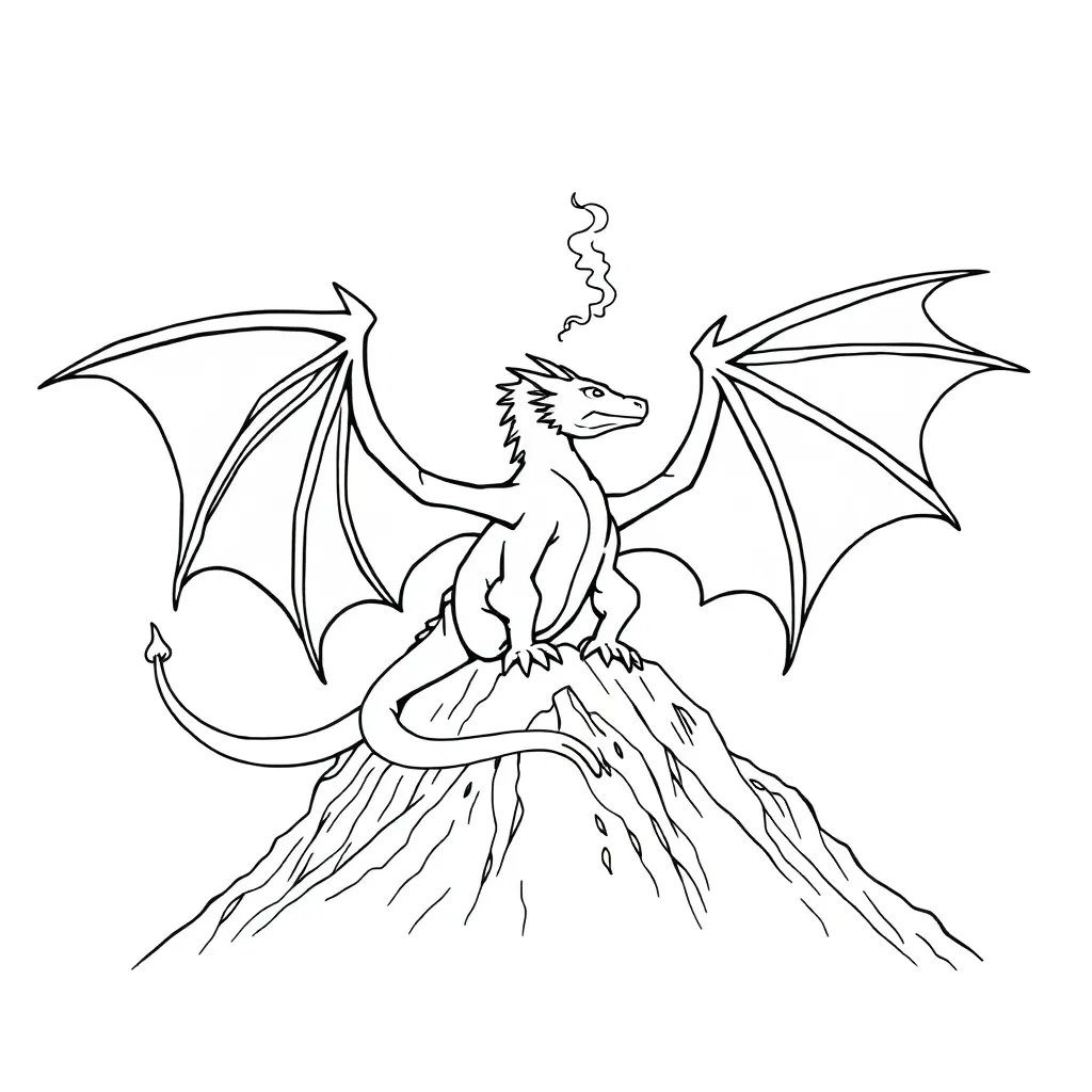 Dragon coloring page