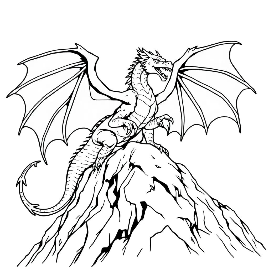 Dragon coloring page