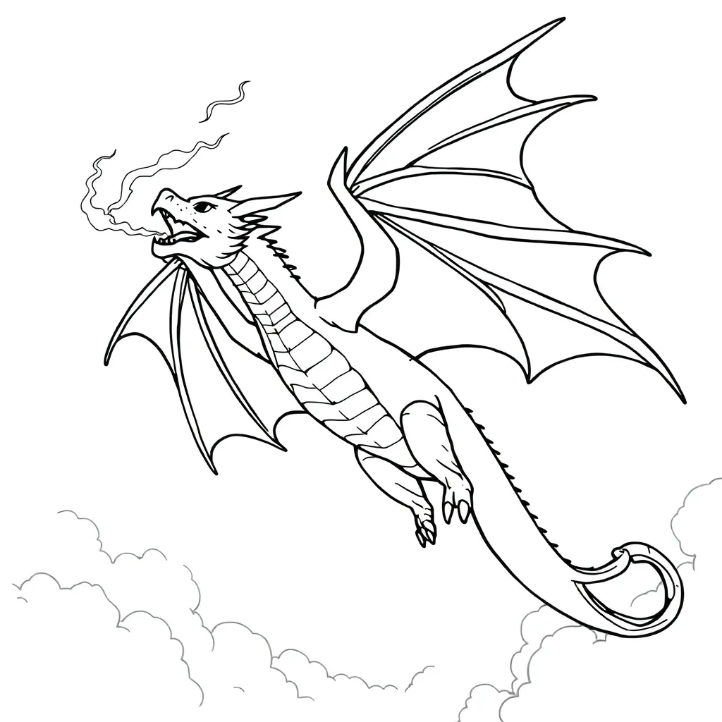 Dragon coloring page